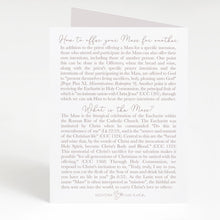 Load image into Gallery viewer, "I Prayed for you at Mass" Card | Christmas Holly and Greens | White