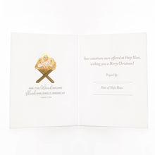 Load image into Gallery viewer, "I Prayed for you at Mass" Card | Christmas Holly and Greens | White