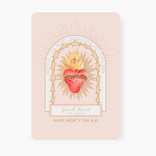 Load image into Gallery viewer, Efficacious Novena to the Sacred Heart Prayer Card | Beige