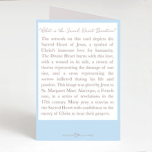 Load image into Gallery viewer, Efficacious Novena to the Sacred Heart Prayer Card | Blue