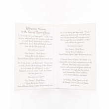 Load image into Gallery viewer, Efficacious Novena to the Sacred Heart Prayer Card | Blue