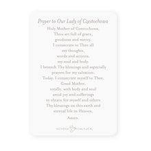 Load image into Gallery viewer, Our Lady of Czestochowa Prayer Card | Orange