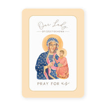 Load image into Gallery viewer, Our Lady of Czestochowa Prayer Card | Orange