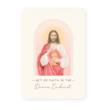 Load image into Gallery viewer, Act of Faith in the Divine Eucharist Prayer Card | Beige