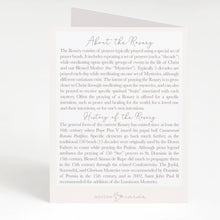 Load image into Gallery viewer, Rosary Card | Bouquet | Blue Hydrangeas