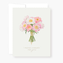 Load image into Gallery viewer, Rosary Card | Bouquet | Mixed Peonies