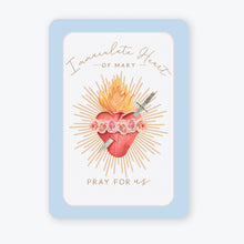 Load image into Gallery viewer, Immaculate Heart of Mary Prayer Card | Blue