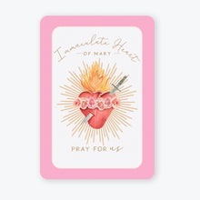 Load image into Gallery viewer, Immaculate Heart of Mary Prayer Card | Bright Pink