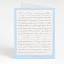 Load image into Gallery viewer, Mary, Undoer of Knots Novena Card | Blue
