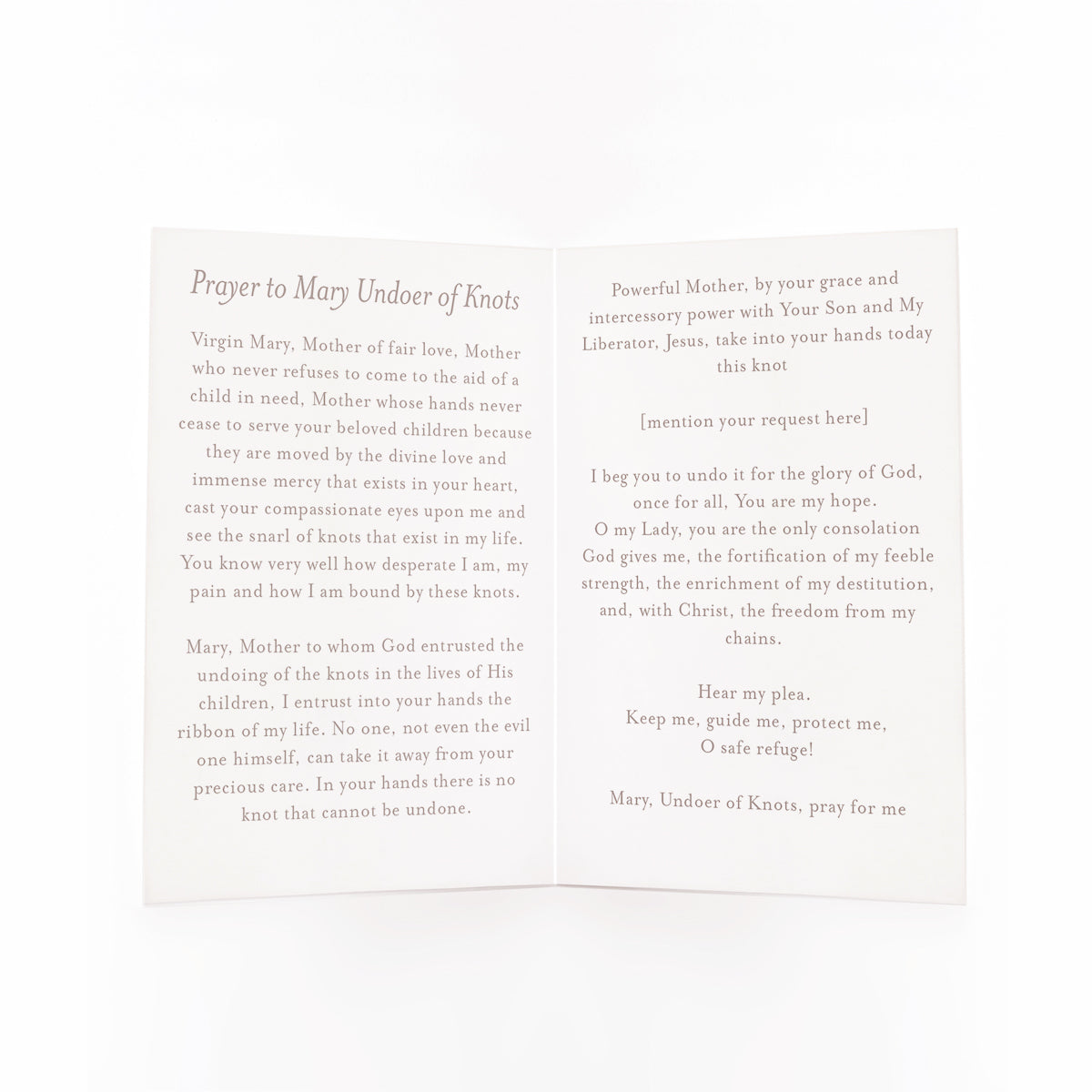 Mary, Undoer of Knots Prayer Card | Blue – Novena Cards Mary, Undoer of Knots Prayer Card | Blue – Novena Cards