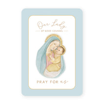 Load image into Gallery viewer, Our Lady of Good Counsel Prayer Card | Blue