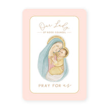 Load image into Gallery viewer, Our Lady of Good Counsel Prayer Card | Pink
