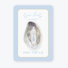 Load image into Gallery viewer, Our Lady of Lourdes Prayer Card | Blue
