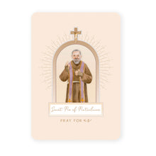 Load image into Gallery viewer, St. Pio of Pietrelcina (Padre Pio) Prayer Card | Brown