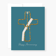 Load image into Gallery viewer, Rosary Card | Rosary Cross and Stole | Diaconate Ordination Anniversary