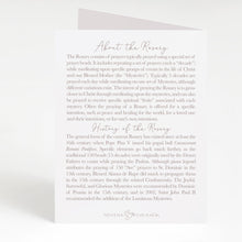 Load image into Gallery viewer, Rosary Card | Rosary of Roses Cross | Get Well