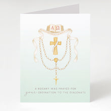 Load image into Gallery viewer, Rosary Card | Sacrament | Diaconate Ordination