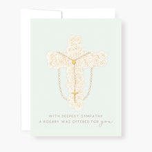 Load image into Gallery viewer, Rosary Card | Rose Cross | Sympathy