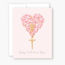 Load image into Gallery viewer, Rosary Card | Pink Rosary Heart | Valentine's Day