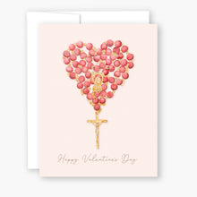 Load image into Gallery viewer, Rosary Card | Red Rosary Heart | Valentine's Day