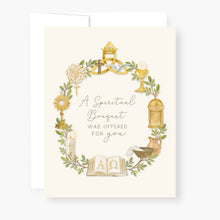 Load image into Gallery viewer, Spiritual Bouquet Card | Prayer Offerings Wreath | Beige