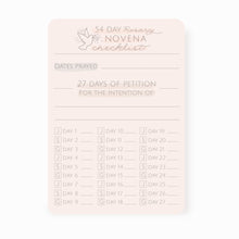 Load image into Gallery viewer, 54 Day Rosary Novena Checklist - Joyful, Sorrowful, and Glorious Mysteries
