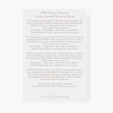 Load image into Gallery viewer, Eficaz Novena al Sagrado Corazón de Jesús | Tarjeta de Oración | Beige