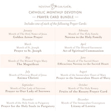 Load image into Gallery viewer, Catholic Monthly Devotion Prayer Card Bundle