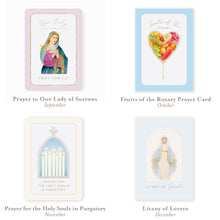 Load image into Gallery viewer, Catholic Monthly Devotion Prayer Card Bundle