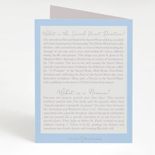 Load image into Gallery viewer, Sacred Heart Novena Card | Blue