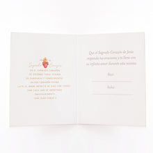 Load image into Gallery viewer, Sagrado Corazón de Jesús | Tarjeta de Novena | Beige