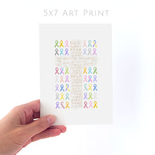 Load image into Gallery viewer, Cross + Cancer Ribbons | Isaiah 41:10 | Art Print