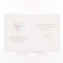 Load image into Gallery viewer, Divine Mercy Chaplet Card | Chaplet Arch Design | Navy Blue