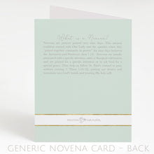 Load image into Gallery viewer, Generic Novena Card | Mint Green
