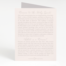 Load image into Gallery viewer, Holy Spirit Novena Card - back view