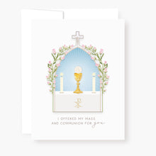Load image into Gallery viewer, "I Prayed for you at Mass" Card | White