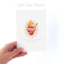 Load image into Gallery viewer, Immaculate Heart of Mary Pray for Us | Art Print
