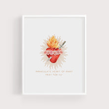 Load image into Gallery viewer, Immaculate Heart of Mary Pray for Us | Art Print