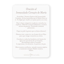 Load image into Gallery viewer, Inmaculado Corazón de María | Tarjeta de Oración | Beige