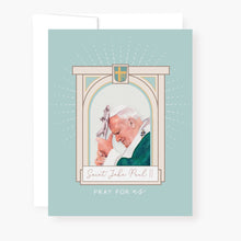 Load image into Gallery viewer, St. John Paul II Novena Card | Banner Design | Blue
