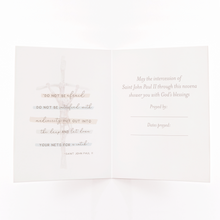 Load image into Gallery viewer, St John Paul II Novena Card - inside view