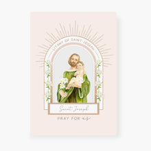 Load image into Gallery viewer, Litany of St Joseph Card | Beige