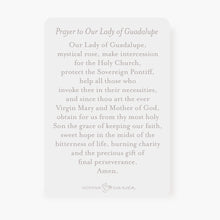 Load image into Gallery viewer, Our Lady of Guadalupe Prayer Card | Pray For Us | Peach