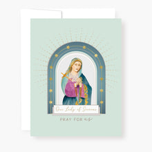 Load image into Gallery viewer, Our Lady of Sorrows Novena Card | Mint Green