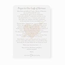 Load image into Gallery viewer, Our Lady of Sorrows Prayer Card | Pray For Us | Light Purple