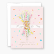 Load image into Gallery viewer, Rosary Card | Birthday Candles | Pink | Birthday