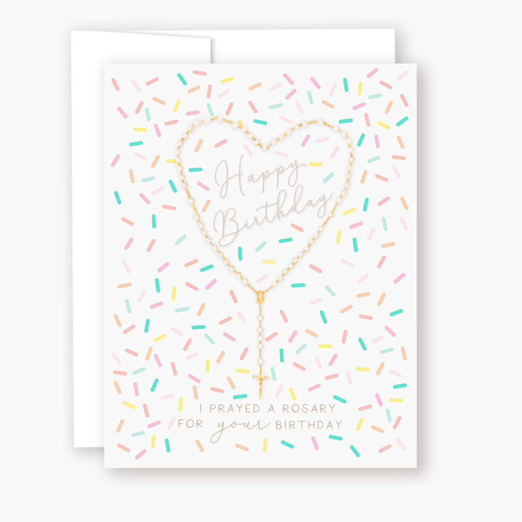 Rosary Card | Rosary Sprinkles | Birthday