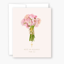 Load image into Gallery viewer, Tarjeta de Rosario | Ramo | Ranúnculos Rosa