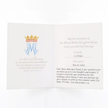 Load image into Gallery viewer, Rosary Card | Bouquet | Pink Ranunculus | Personalized