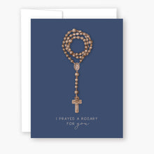 Load image into Gallery viewer, Rosary Card | Wooden Rosary | Navy Blue
